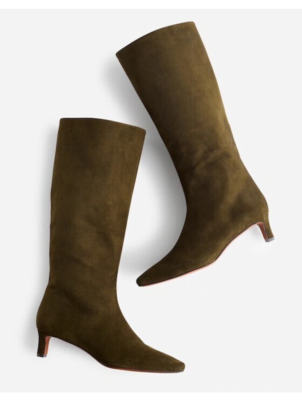 MADEWELL - THE DIMES TALL KITTEN-HEEL BOOT IN SUEDE 8.5